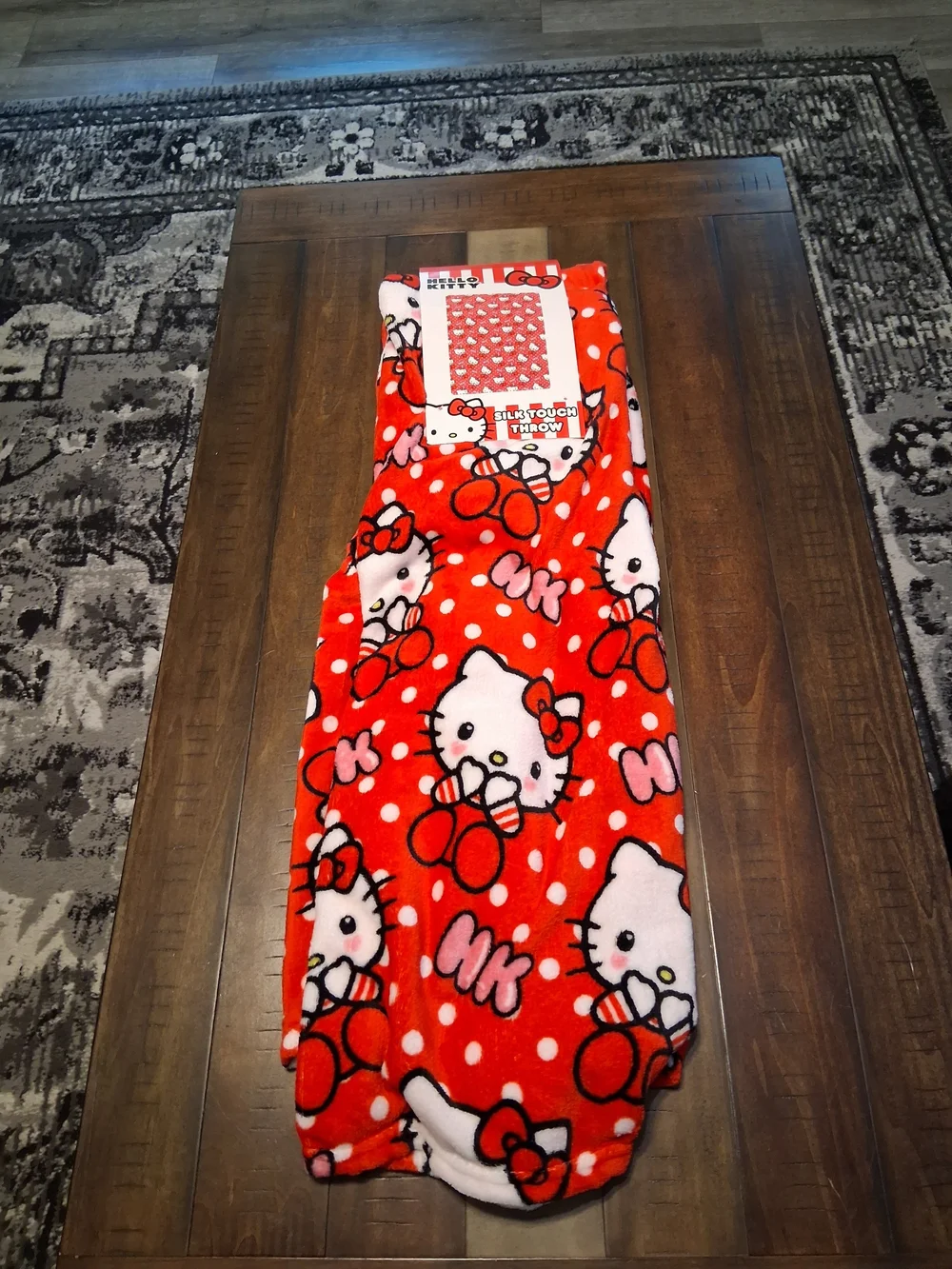 Hello Kitty Red Polka Dot Silk Touch Throw